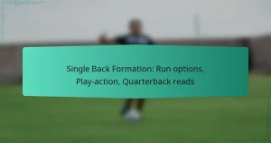 Single Back Formation: Run options, Play-action, Quarterback reads