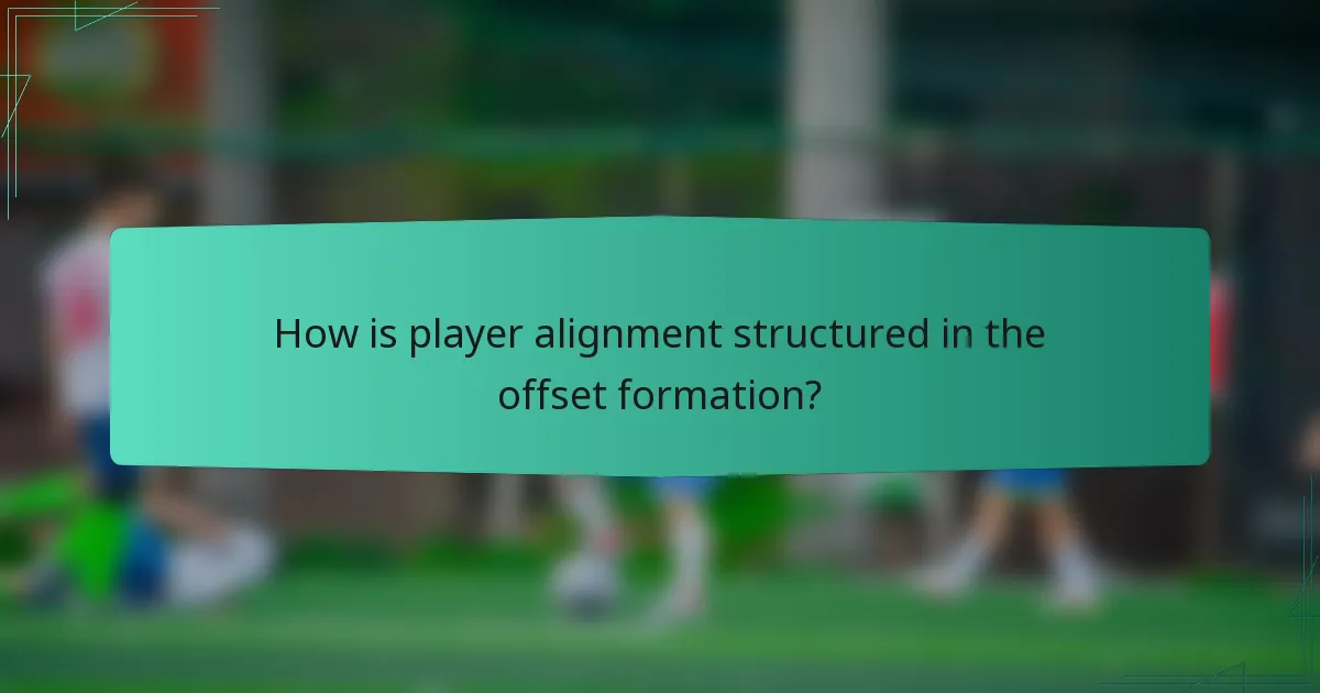 How is player alignment structured in the offset formation?