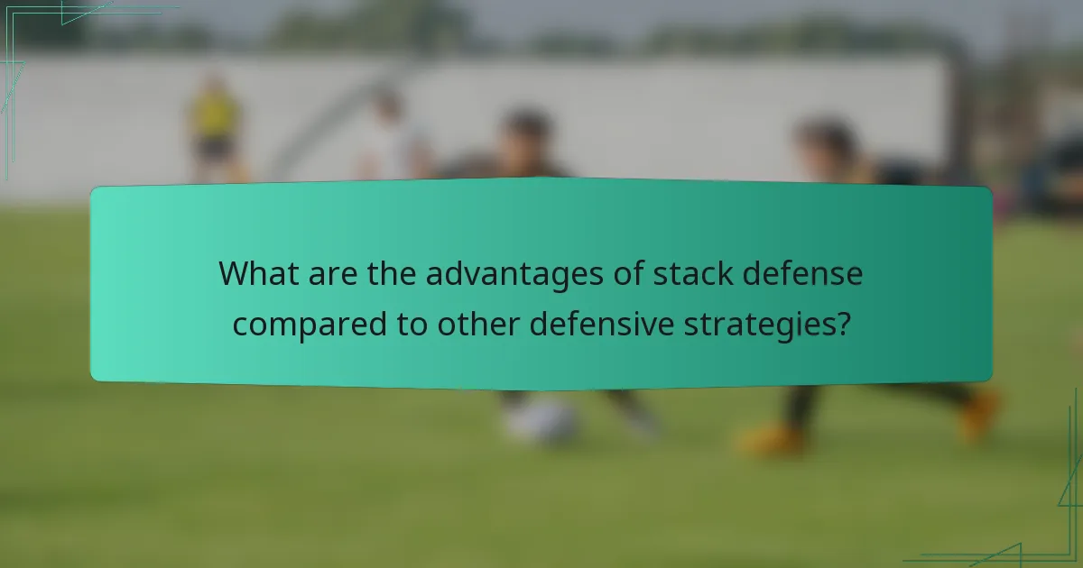 What are the advantages of stack defense compared to other defensive strategies?